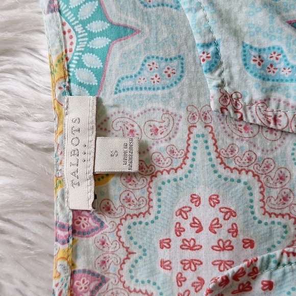 Talbots Moroccan Medallion Split Neck Tunic - Picture 10 of 14